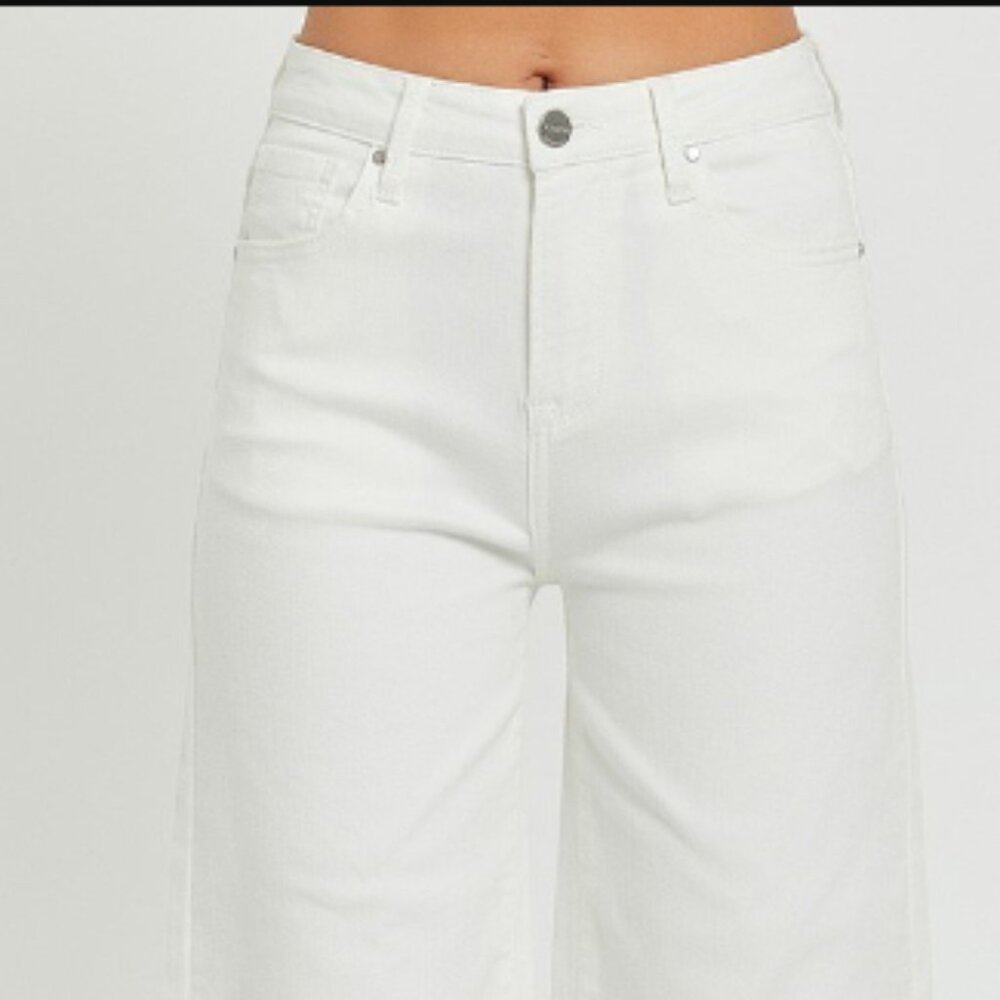 Risen White Wide Leg Crop size 1